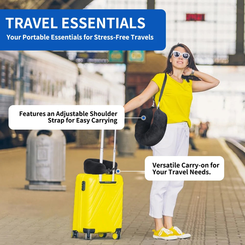 Innovative Fillable U-Shape Travel Neck Pillow