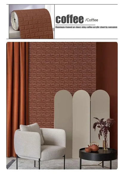 Self-Adhesive 3D Brick Wallpaper Panels