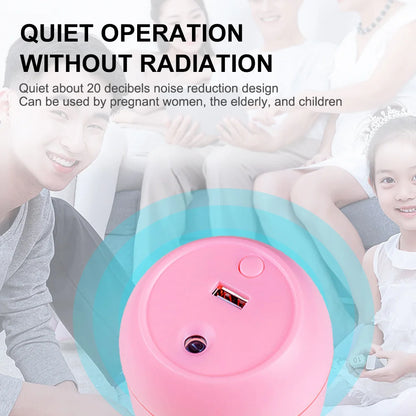 Silent USB Aroma Humidifier with Color LED Light
