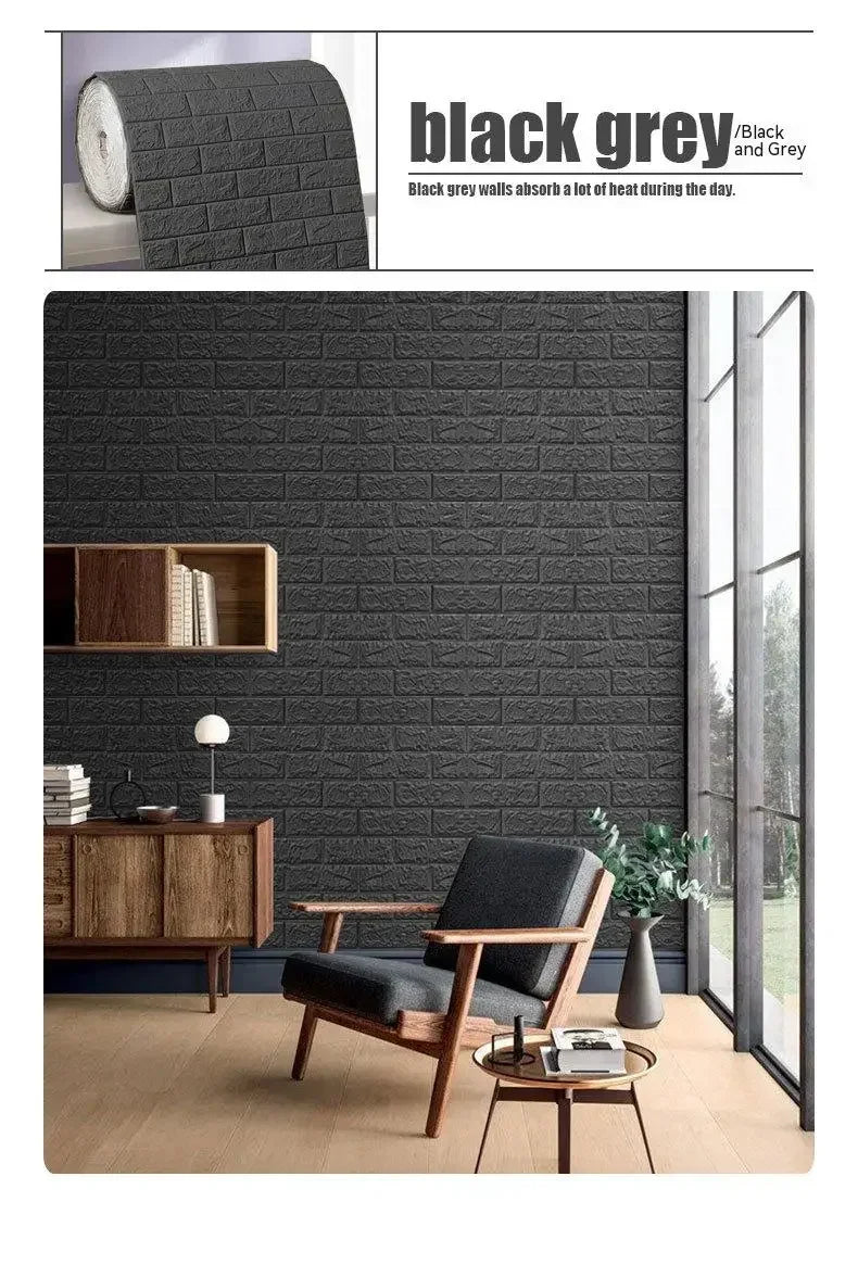 Self-Adhesive 3D Brick Wallpaper Panels