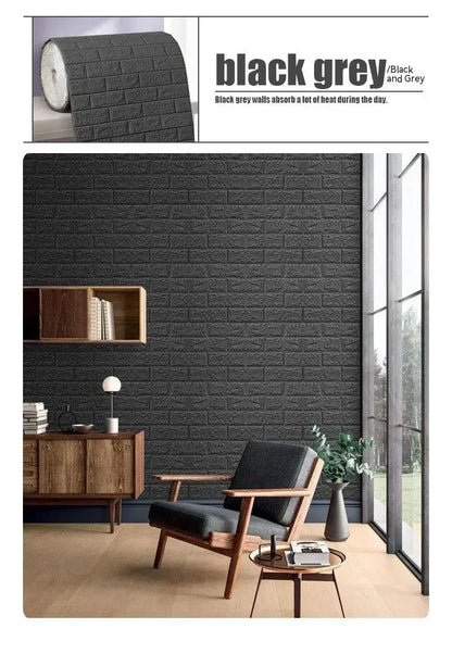 Self-Adhesive 3D Brick Wallpaper Panels