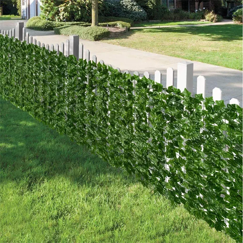 Artificial Ivy Hedge Green Leaf Fence Panels