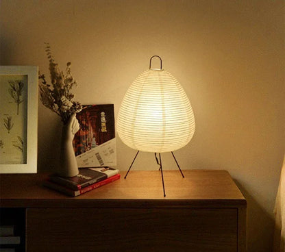 Japanese Wabi Sabi Rice Paper Standing Lamp