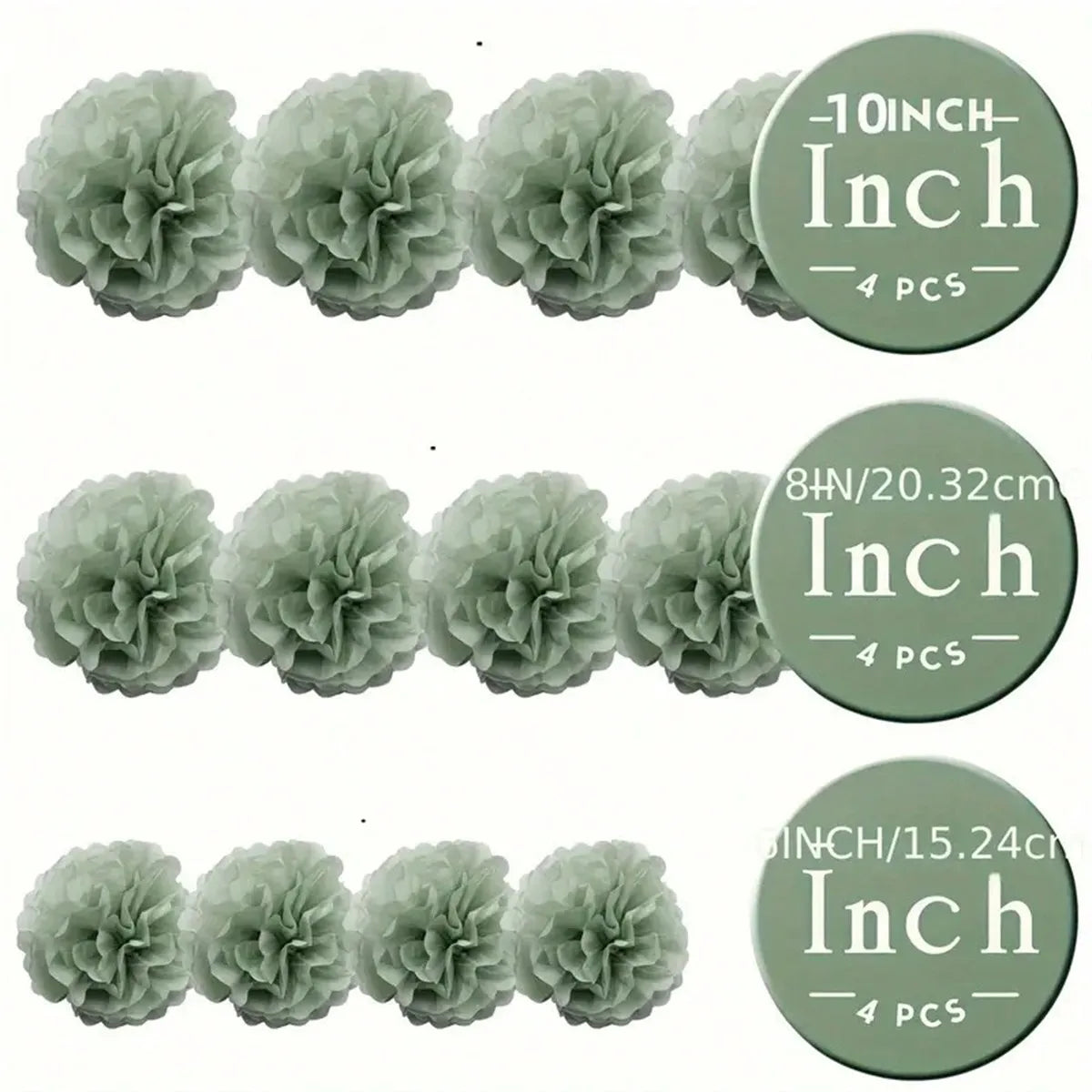 Handmade Paper Flower Pom Pom Decorations