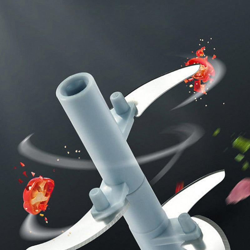 Manual Meat Mincer & Garlic Chopper with Rotating Crusher