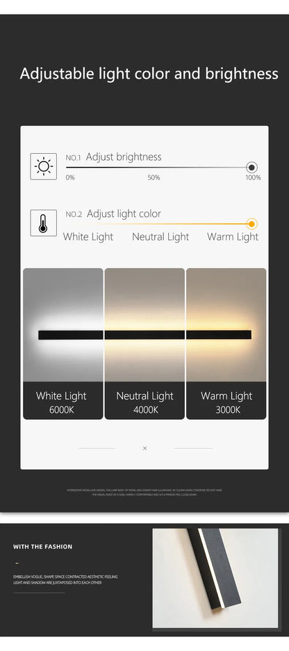 LED strip background wall lamp