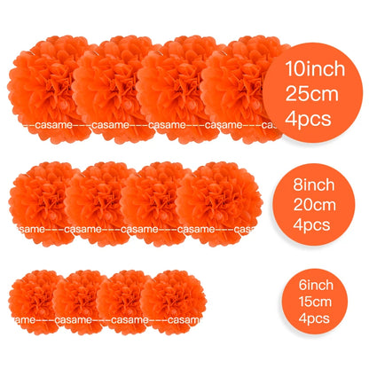 Handmade Paper Flower Pom Pom Decorations
