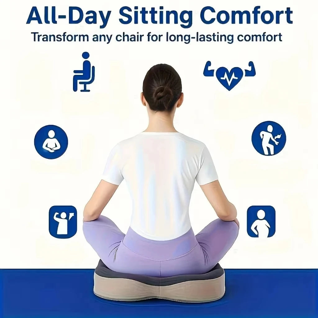 Memory Foam Seat Cushion for Tailbone & Sciatica Pain Relief