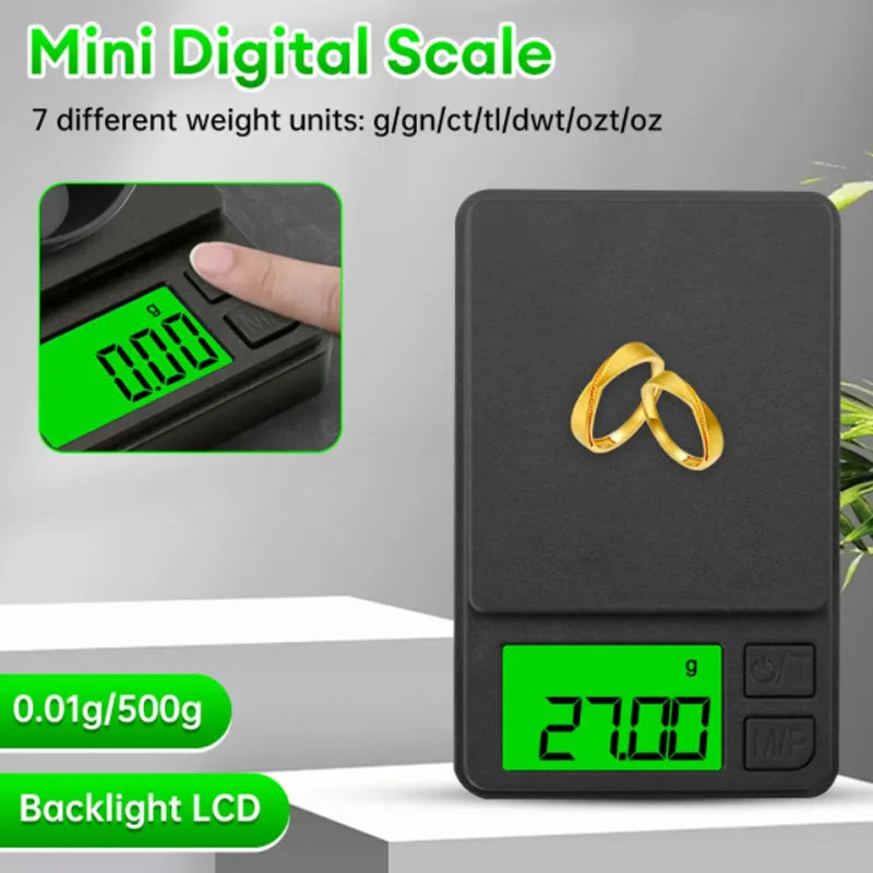 Precision Digital Pocket Scale 1000g – Backlit LCD, Travel Size