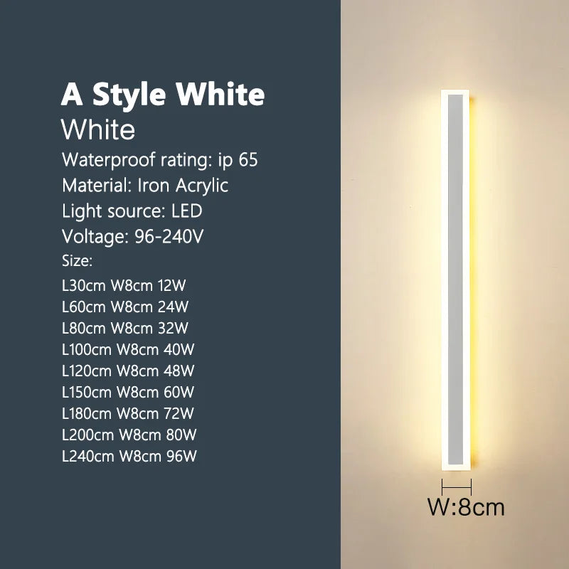 LED strip background wall lamp