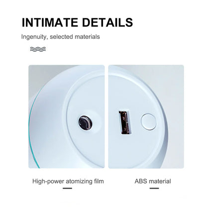 Silent USB Aroma Humidifier with Color LED Light