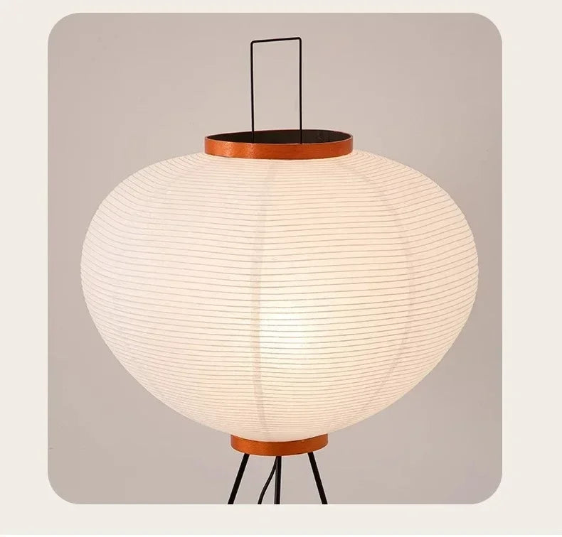 Japanese Wabi Sabi Rice Paper Standing Lamp