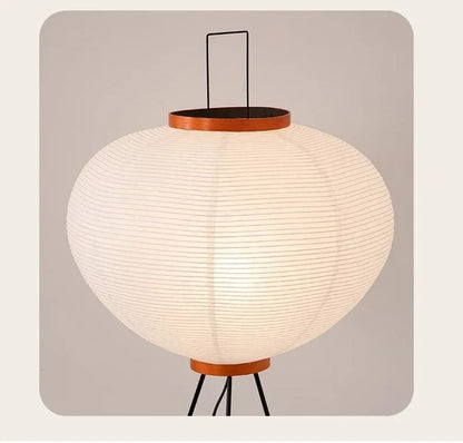 Japanese Wabi Sabi Rice Paper Standing Lamp