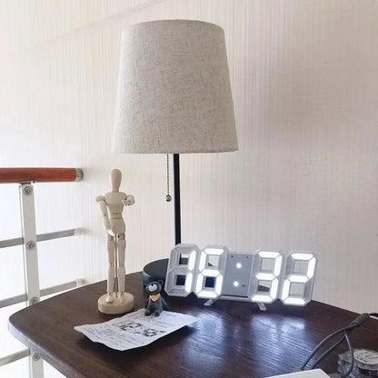 Adjustable 3D LED Digital Clock Night Mode Wall Decor