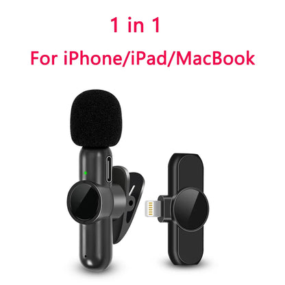 K61 Wireless Lavalier Mic for iPhone, Android & Laptop
