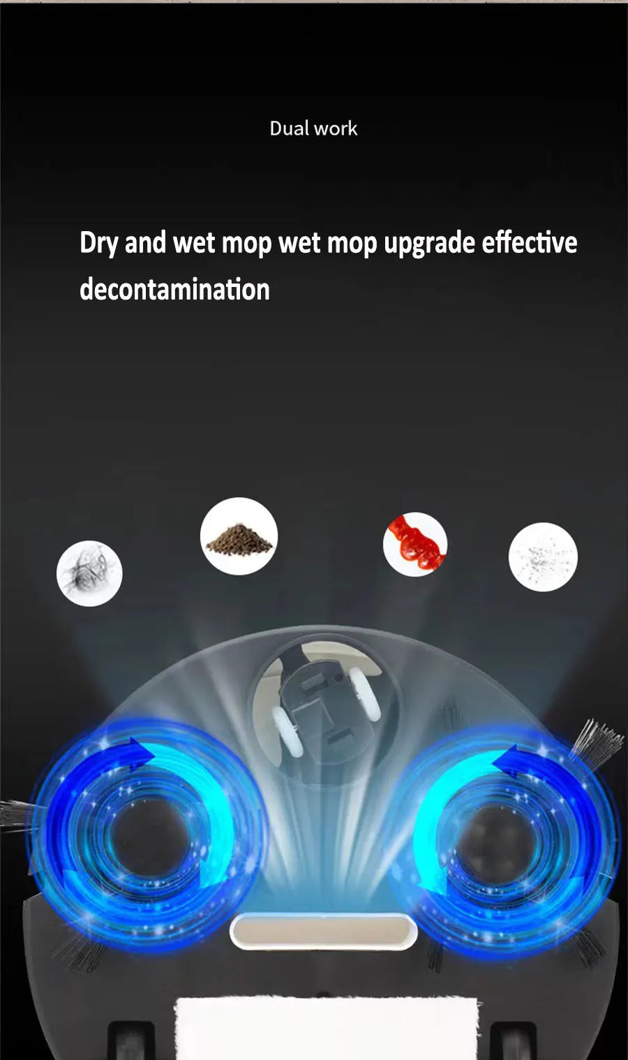 Smart Wireless Robot Vacuum & Mop 3-in-1 1500Pa
