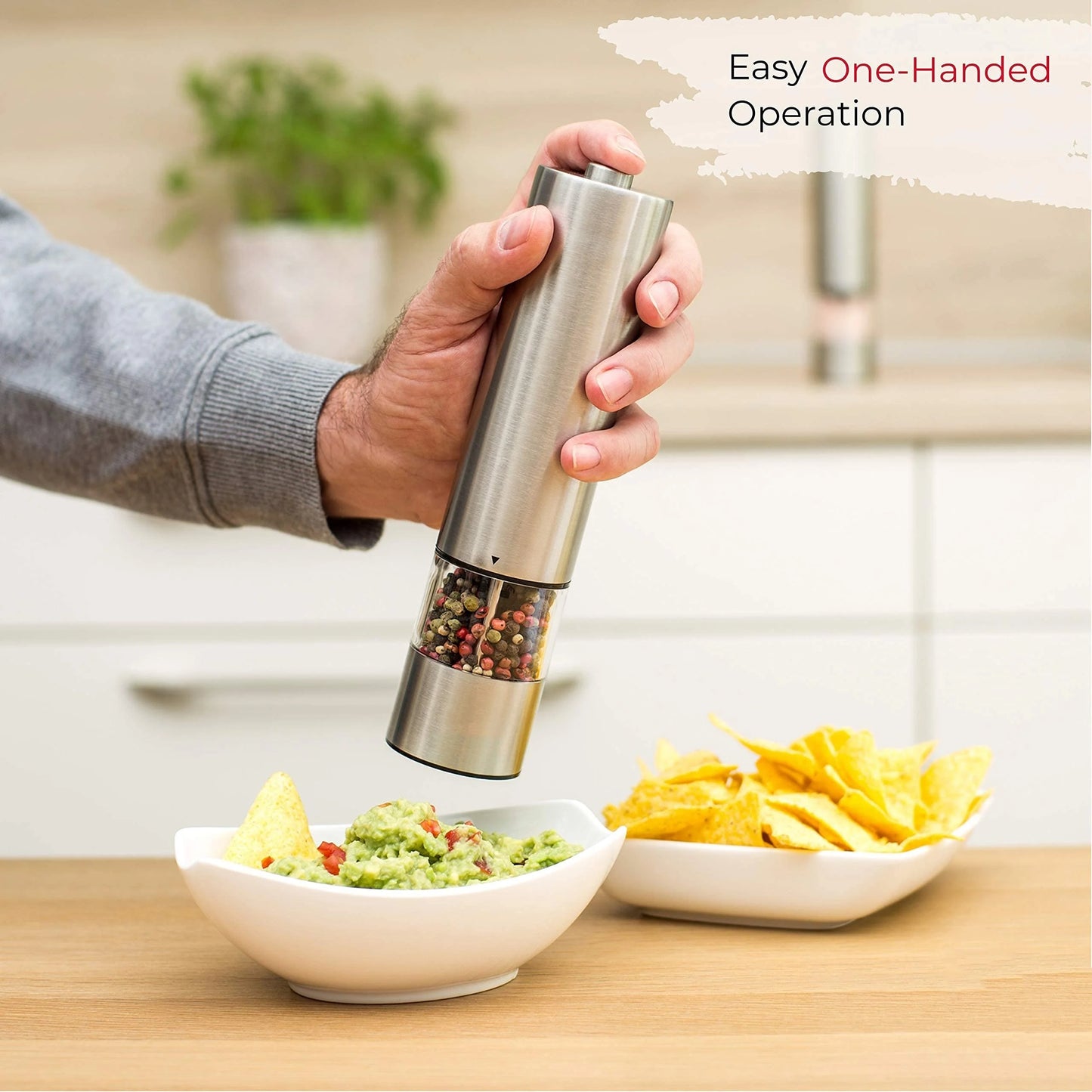Electric Salt & Pepper Grinder Set with Light