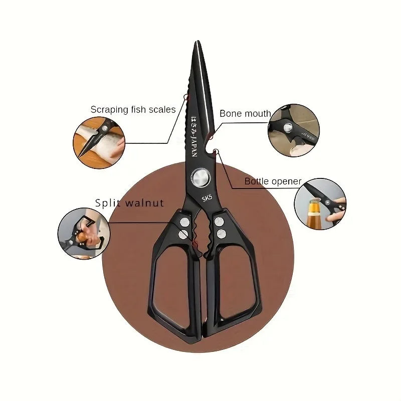 Heavy Duty Kitchen Shears with Bone Cutter & Scraper