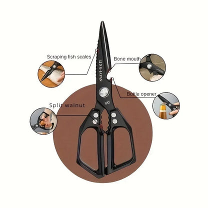 Heavy Duty Kitchen Shears with Bone Cutter & Scraper