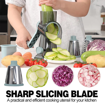 3-in-1 Rotary Grater Slicer & Shredder Set