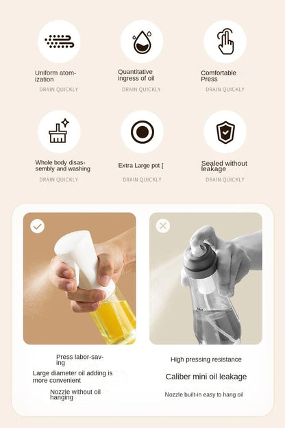 Refillable Olive Oil Mist Sprayer for Air Fryer & Cooking
