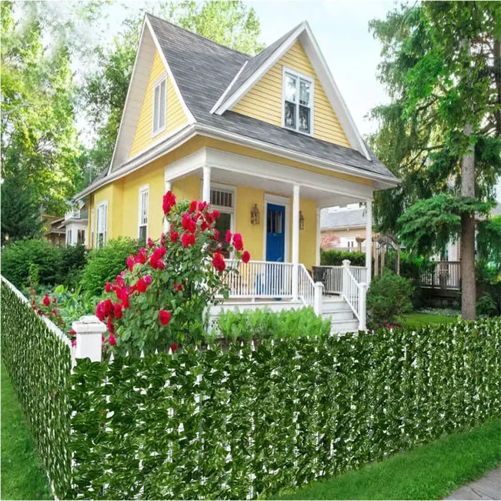 Artificial Ivy Hedge Green Leaf Fence Panels