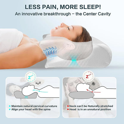 Memory Foam Cervical Support Pillow for Neck Pain