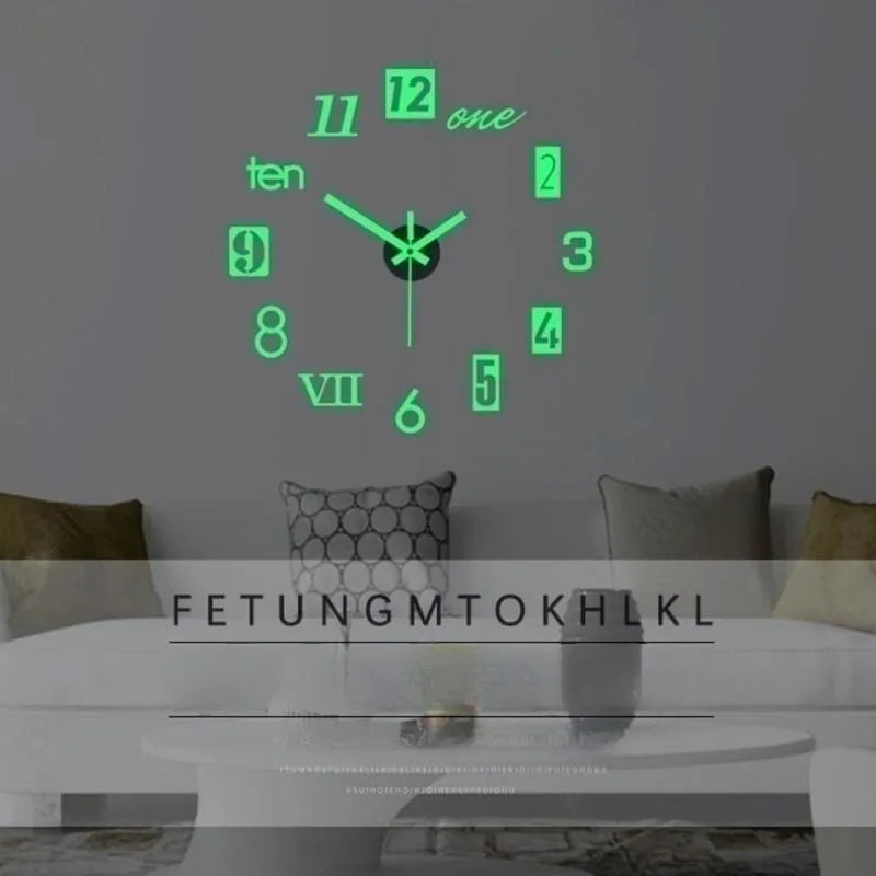 Modern Acrylic 3D Glow Wall Clock