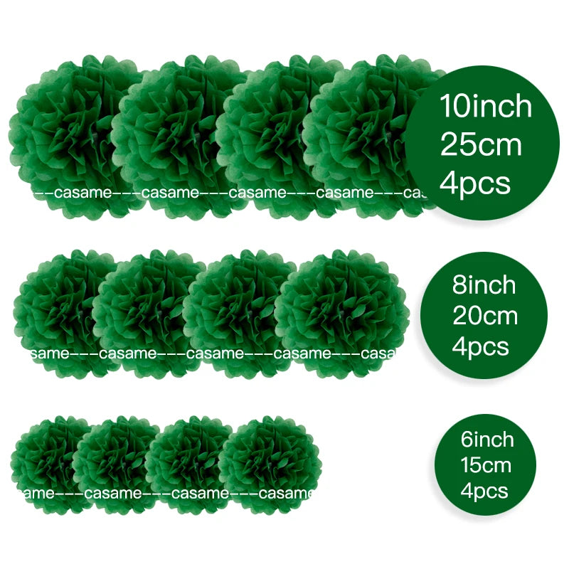 Handmade Paper Flower Pom Pom Decorations