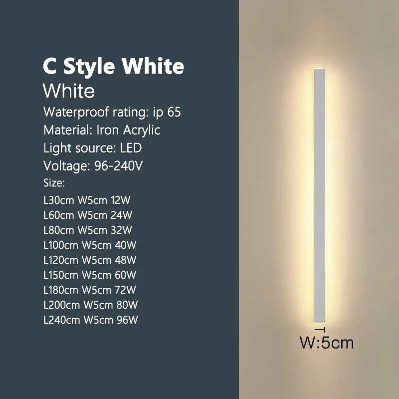LED strip background wall lamp