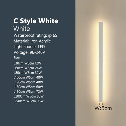 LED strip background wall lamp
