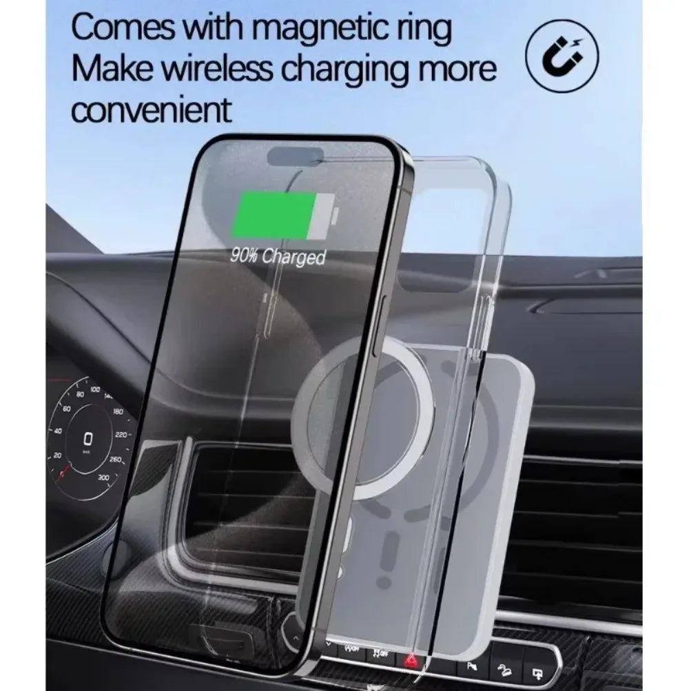 Magnetic Car Phone Holder & 30W MagSafe Wireless Charger