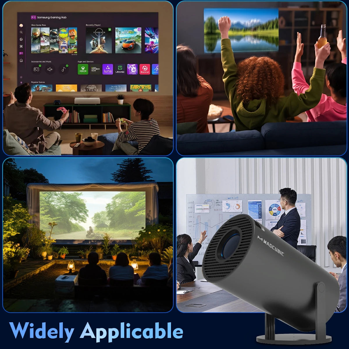 MAGCUBIC HY300 Pro 8K Android 14 Home Cinema Projector