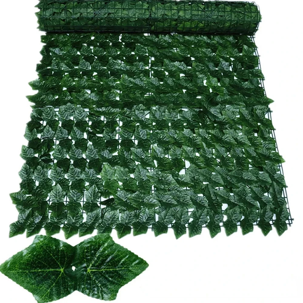 Artificial Ivy Hedge Green Leaf Fence Panels