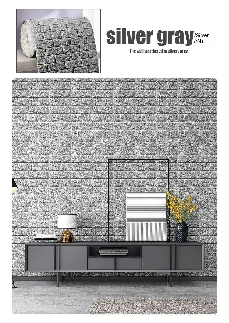 Self-Adhesive 3D Brick Wallpaper Panels