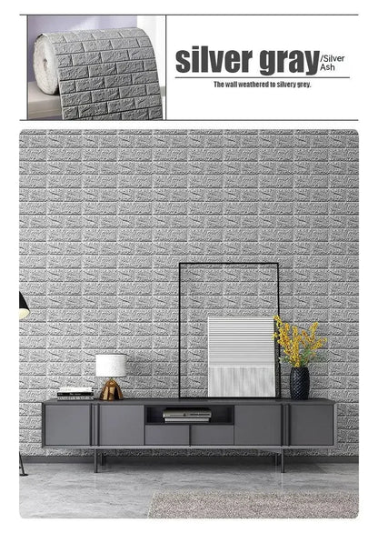 Self-Adhesive 3D Brick Wallpaper Panels