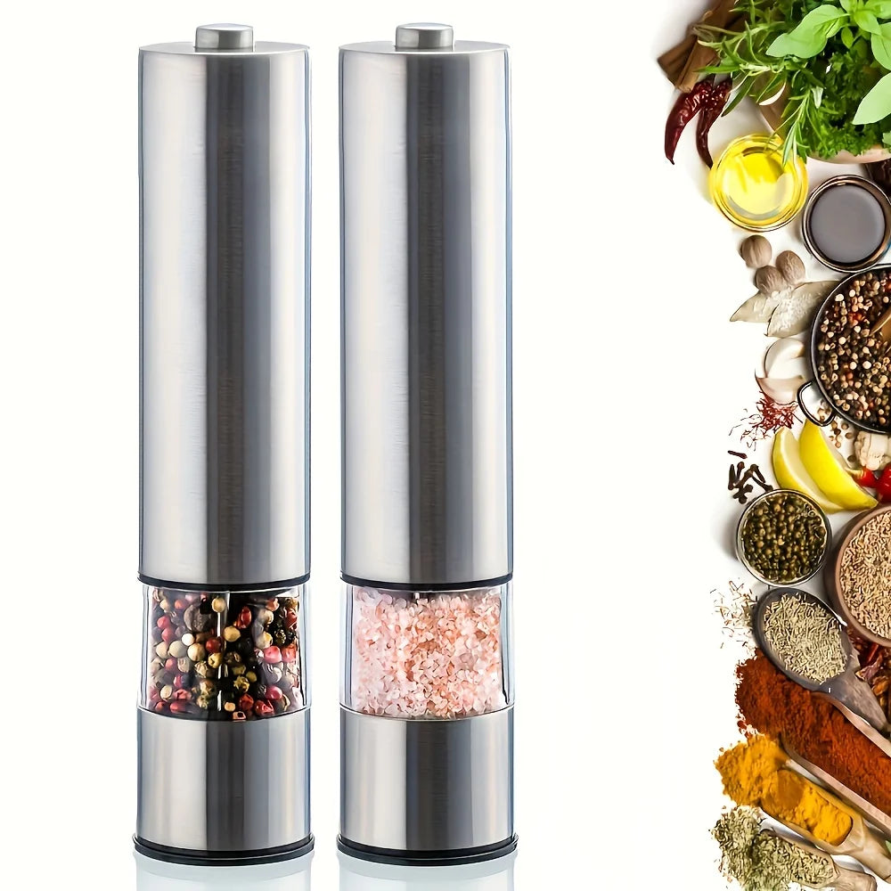 Electric Salt & Pepper Grinder Set with Light