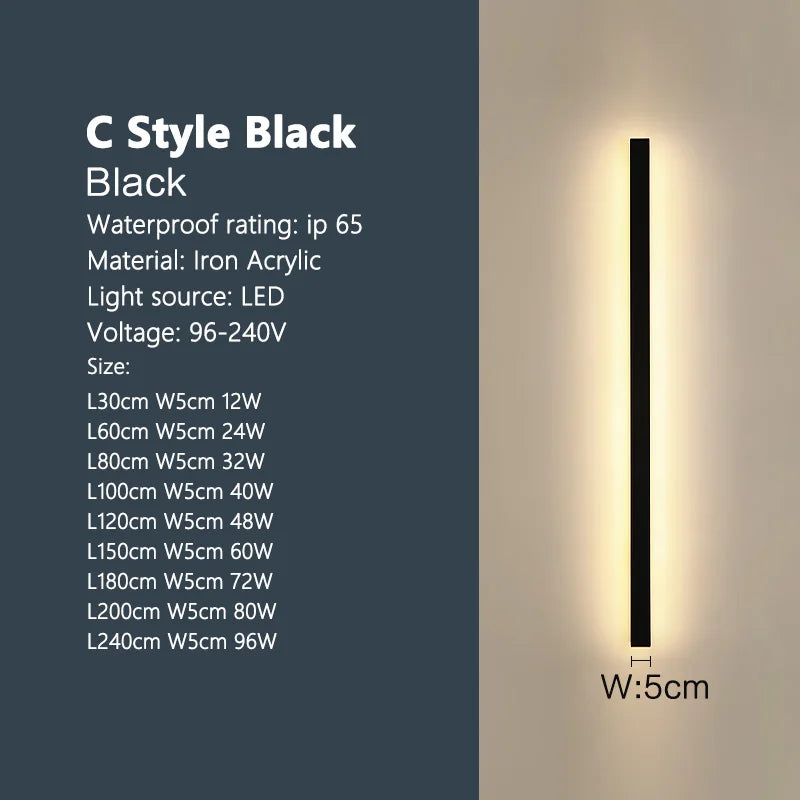 LED strip background wall lamp