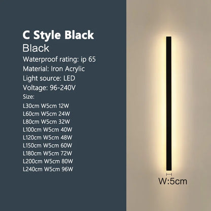 LED strip background wall lamp