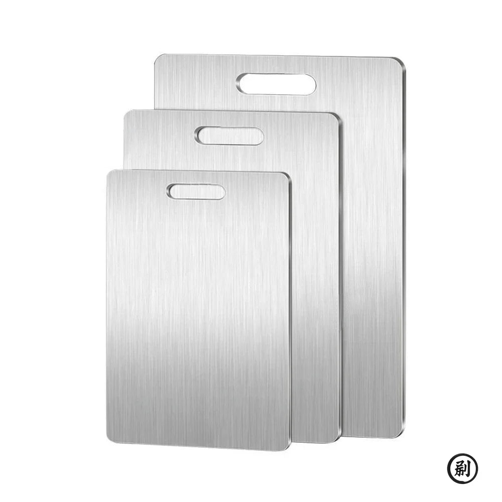 Thickened Double-Sided Stainless Steel Cutting & Kneading Board