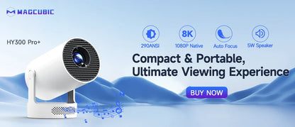 MAGCUBIC HY300 Pro 8K Android 14 Home Cinema Projector