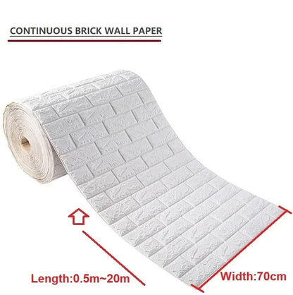 Self-Adhesive 3D Brick Wallpaper Panels