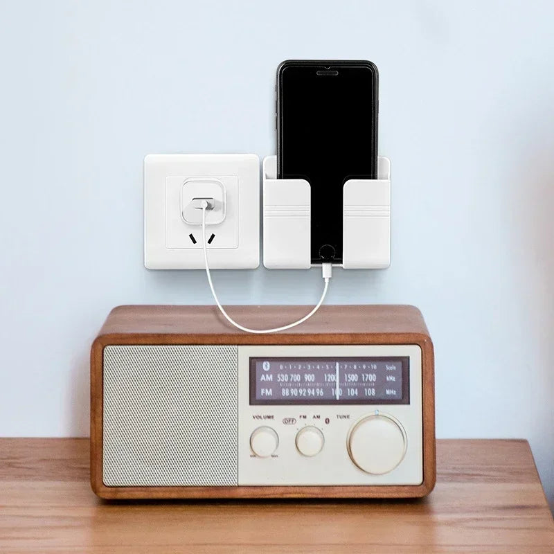 Punch-Free Wall Mount Phone Holder & Charging Stand