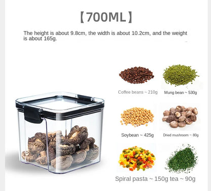 Sealed Kitchen Storage Jars & Grain Organizer Set