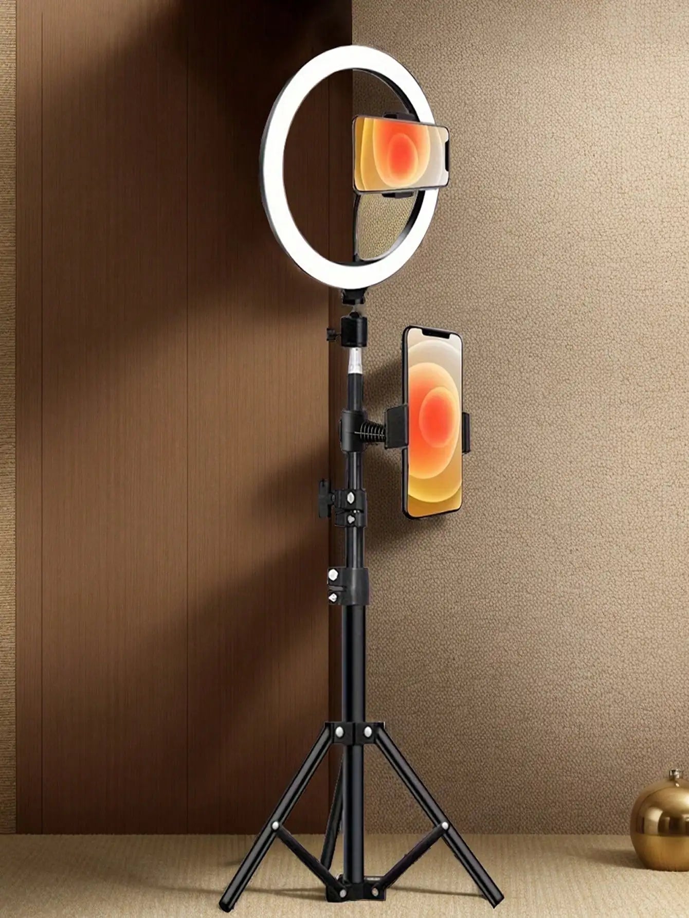 10" LED Ring Light with 110cm Tripod Stand & Clip for Streaming