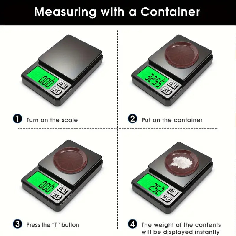 Precision Digital Pocket Scale 1000g – Backlit LCD, Travel Size