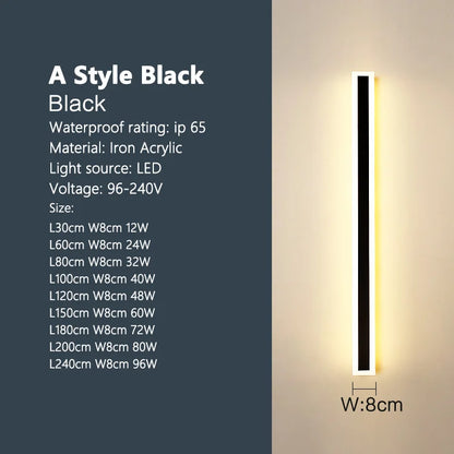 LED strip background wall lamp