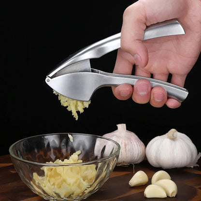 Easy Clean Stainless Steel Garlic Press Crusher