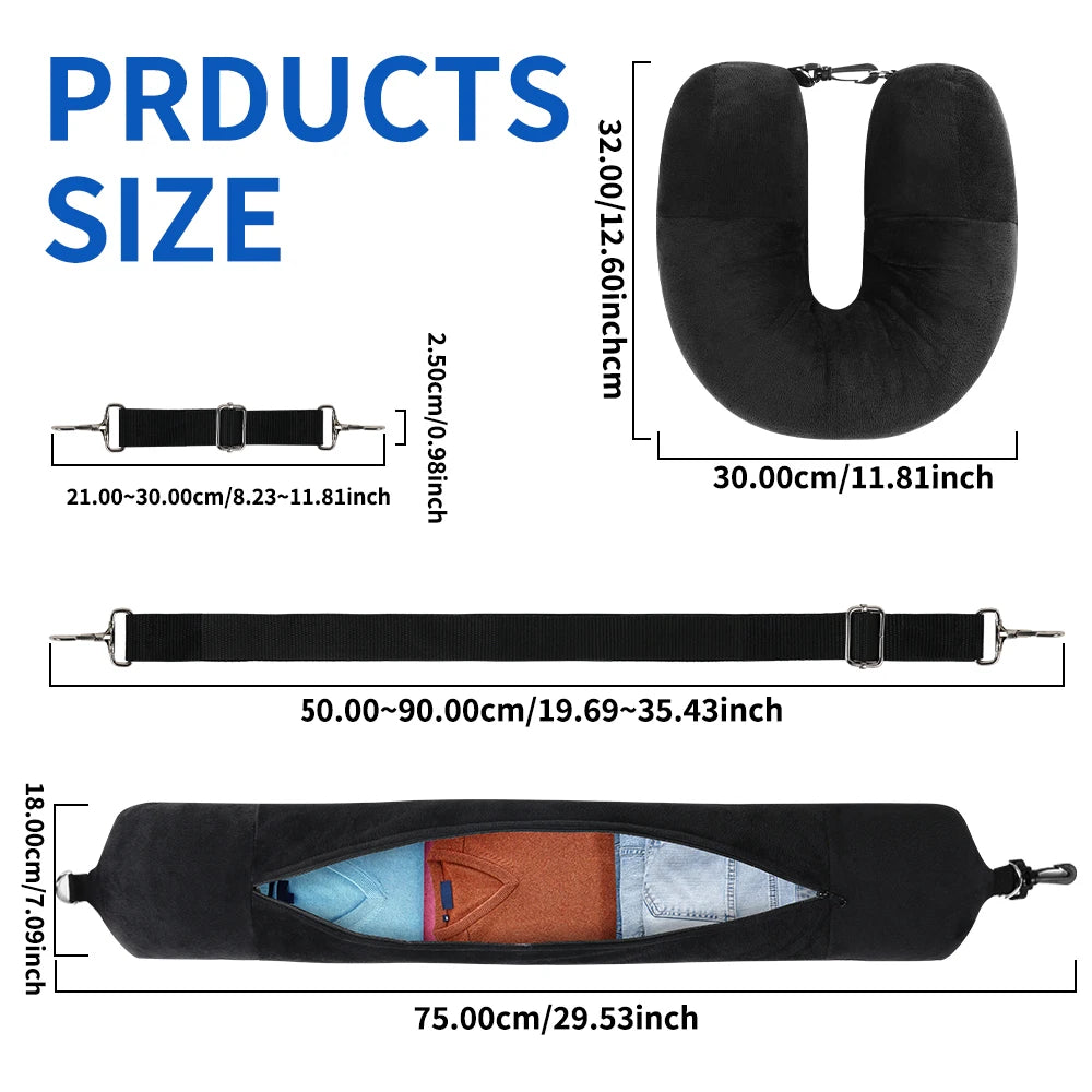 Innovative Fillable U-Shape Travel Neck Pillow