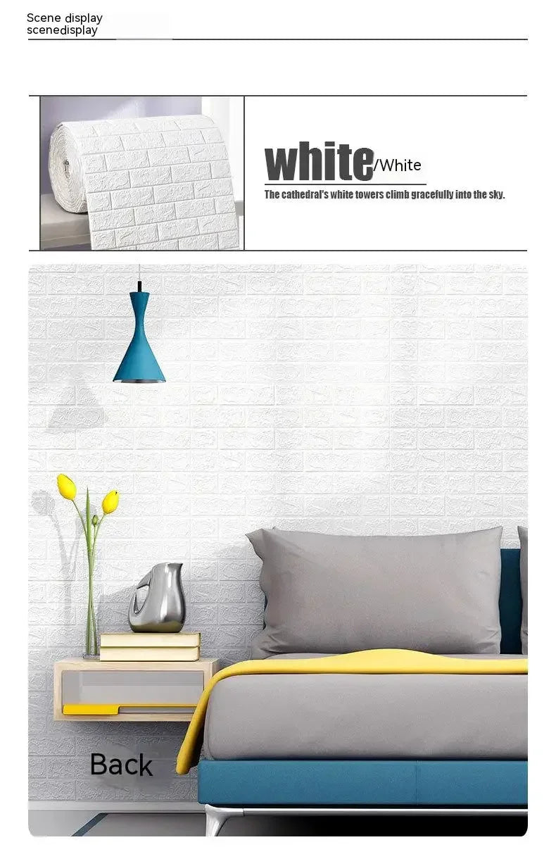Self-Adhesive 3D Brick Wallpaper Panels